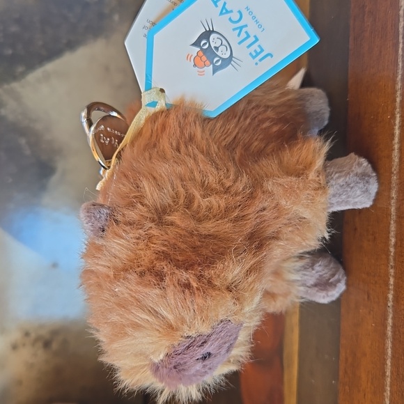 Jellycat Clyde Capybara Bag Charm 5.5x2.4x3.9" Soft and Plush NWT - Picture 4 of 6